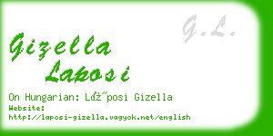 gizella laposi business card